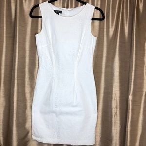 BCX White Shift Cotton Floral Eyelet